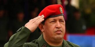 Hugo Chávez-saludo militar-presidente