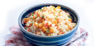 Risotto de auyama y ají dulce