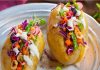 Papas rellenas con lentejas