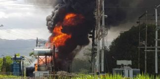 Incendio subestacion carabobo