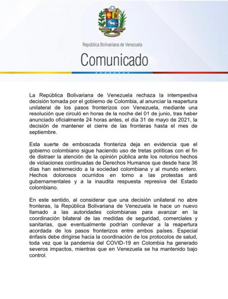 comunicado 1