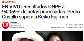Keiko Fujimori y Pedro Castillo en final de fotografía