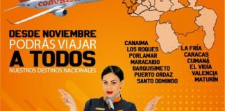 Conviasa activará todas las rutas aéreas nacionales
