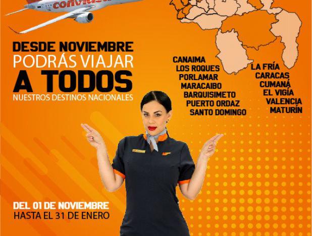 Conviasa activará todas las rutas aéreas nacionales Conviasa activará todas las rutas aéreas nacionales