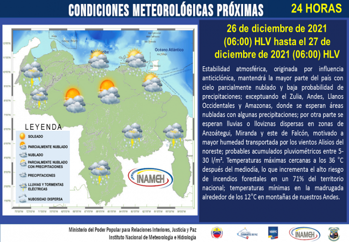 Inameh 26 diciembre