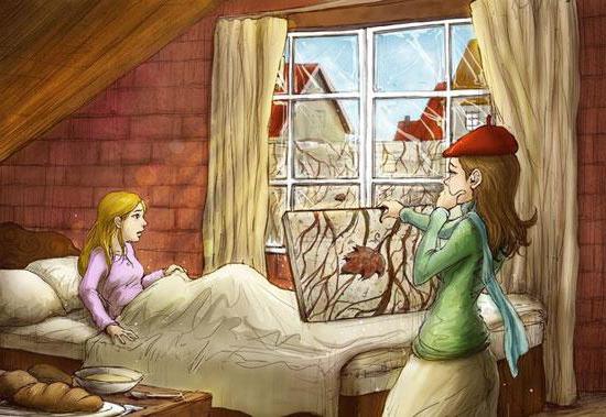 O. Henry-la última hoja-ilustración