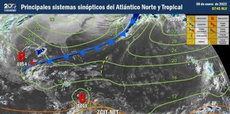 Lluvias dispersas en algunas zonas