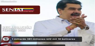 Seniat recaudó más de un millardo 380 millones de bolívares en febrero