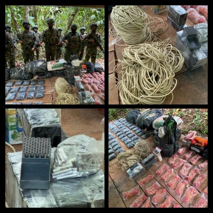 campamento de explosivos