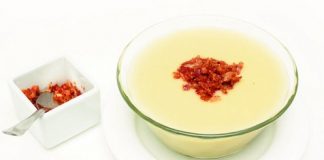 Crema de papa con tocineta