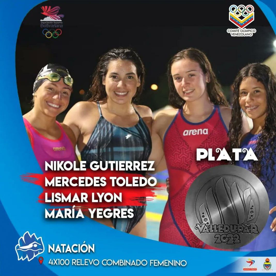 Valledupar-natación venezolana-relevo femenino-Juegos Bolivarianos
