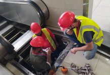Metro de Valencia recupera su sistema de escalera mecánica