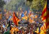 Miles de independentistas catalanes