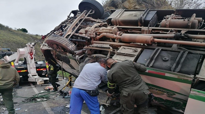 colombia Accidente de autobús en Colombia