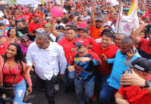 Carabobo: Revolucionarios marcharon en rechazo al bloqueo contra de Venezuela