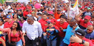 Carabobo: Revolucionarios marcharon en rechazo al bloqueo contra de Venezuela