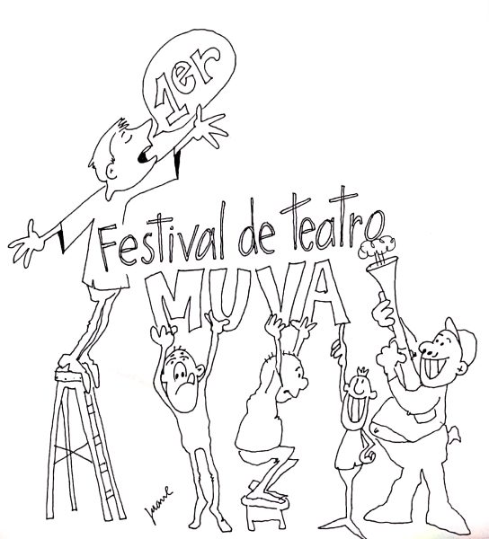 Festival de Teatro MUVA 2023. Caricatura de Juan Carlos Fernández