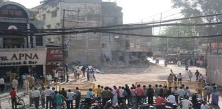 hundimiento del templo