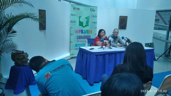 Filven Carabobo 2023-Rueda de Prensa-Nathaly Bustamante-Luis Salvador Feo La Cruz