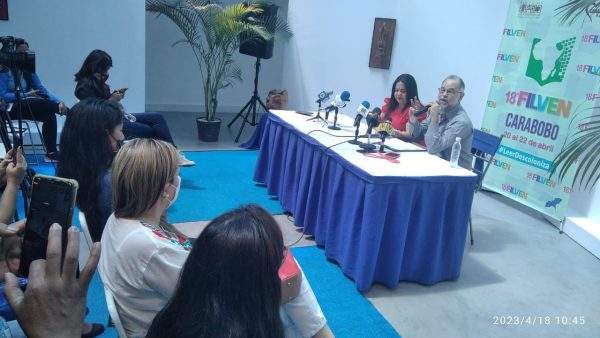 Filven Carabobo 2023-Rueda de Prensa-Nathaly Bustamante-Luis Salvador Feo La Cruz