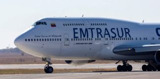 Argentina-avión de Emtrasur-Venezuela