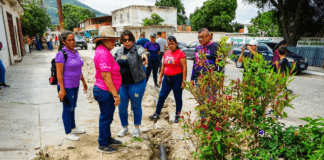La alcaldesa recorrió la zona con el fin de constatar el avance de dicha obra, que inició hace tres meses. Foto: Prensa Alcaldía Naguanagua.