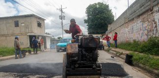 Carabobo: Aplican 370 toneladas de asfalto en Guacara