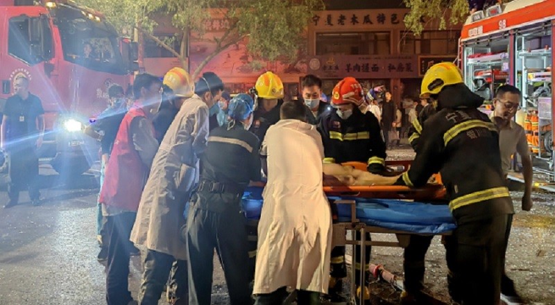 china Explosión en restaurante