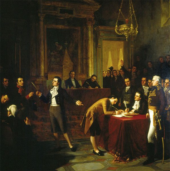 Firma del Acta de Indpendencia de Martín Tovar y Tovar
