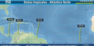 Inameh-ondas tropicales 17 y 18-lluvias