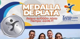Juegos Suramericanos de Playa 2023-medalla de plata-relevos-Venezuela 2