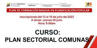 Plan Sectorial de Comunas-19 de julio-plazo
