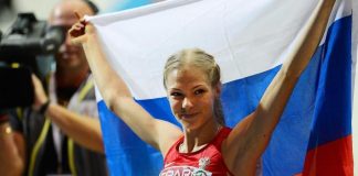La atleta rusa en salto, Daria Klíxina (Foto: AFP)