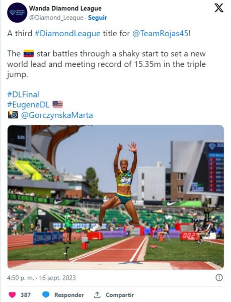 Yulimar Rojas-Liga Diamante 2023-X