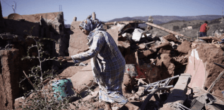 víctimas tras el terremoto