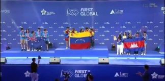 ¡Venezuela campeón! en mundial de Robótica en Singapu