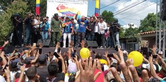 Rafael Lacava y Diosdado Cabello marcharon con el pueblo carabobeño en defensa del Esequibo