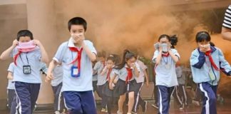 incendio en escuela de China
