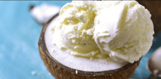 helado cremoso de coco