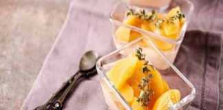 gelatina de yogur de durazno