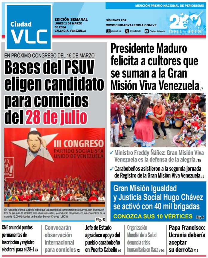 La edición semanal del 11 de marzo