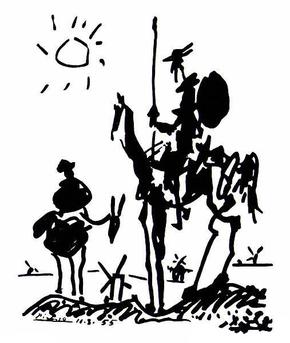 Don_Quixote_(1955)_by_Pablo_Picasso Don_Quixote_(1955)_by_Pablo_Picasso-el español-día del idioma español