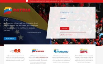 Sistema Patria otorga bono Movimiento Social Somos Venezuela