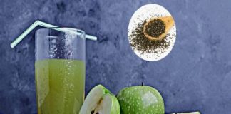 Licuado de manzana con chía