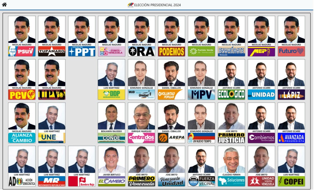 CNE publica tarjetón electoral oficial para elecciones del 28-J CNE publica tarjetón electoral oficial para elecciones del 28-J
