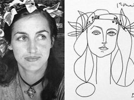 Françoise Gilot-Picasso-dibujo picassiano