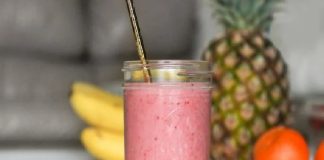 Agua cremosa de frutas