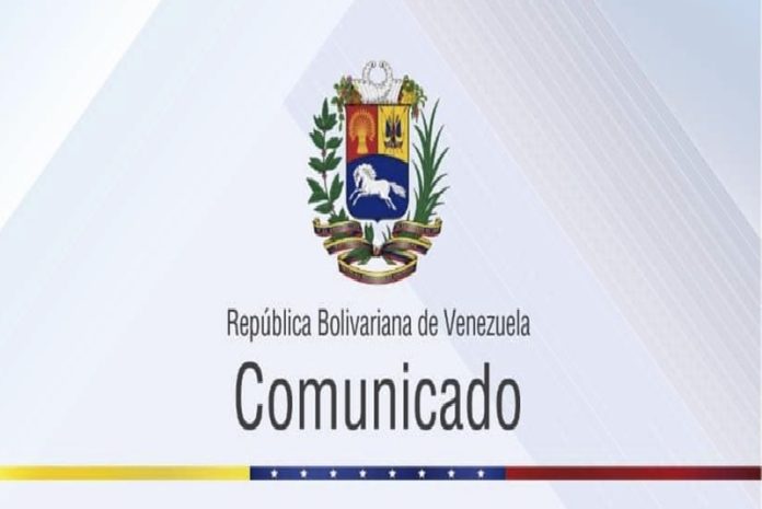 comunicado Comunicado nuevas sanciones de EEUU contra Venezuela