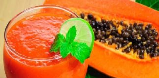 Jugo de lechosa con linaza