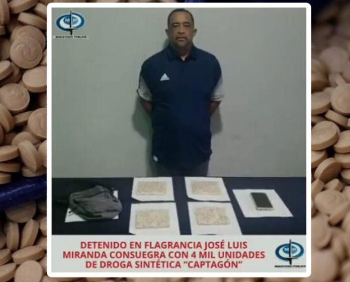Capturan a sujeto colombiano con droga captagón que pretendía distribuir en marcha opositora